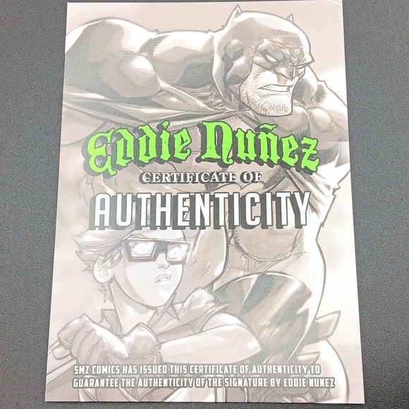 T.M.N.T Raphael metal card Signed by Eddie Nunez with COA - Picture 3 of 3